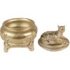 Clayre & Eef 6PR3729 Joyero Pantera Ø 13x14 cm Dorado