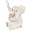 Clayre & Eef 6PR3820 Decoración Elefante 8x6x10 cm Blanco - Rosa