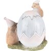 Clayre & Eef 6PR3824 Decoración Pollito 12x9x12 cm Gris - Marrón
