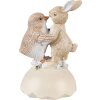 Clayre & Eef 6PR3826 Decoración Conejo y Pollito 8x8x13 cm Beige - Marrón