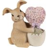 Clayre & Eef 6PR3833 Decoración Conejo 11x6x12 cm Marrón - Rosa