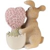 Clayre & Eef 6PR3833 Decoración Conejo 11x6x12 cm Marrón - Rosa