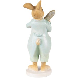 Clayre & Eef 6PR3851 Decoración Conejo 7x5x15 cm Verde - Marrón