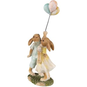 Clayre & Eef 6PR3853 Decoración Conejo 10x6x22...