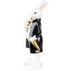 Clayre & Eef 6PR3864 Decoración Conejo 7x6x20 cm Negro - Blanco