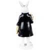 Clayre & Eef 6PR3864 Decoración Conejo 7x6x20 cm Negro - Blanco
