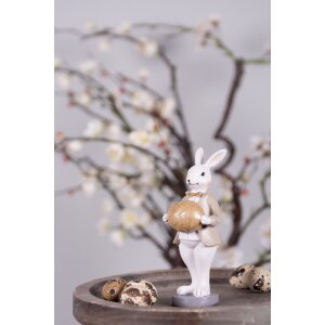 Clayre & Eef 6PR3867 Decoración Conejo 6x6x15 cm Beige - Marrón