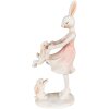 Clayre & Eef 6PR3868 Decoración Conejo 9x6x22 cm Rosa - Beige