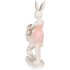 Clayre & Eef 6PR3868 Decoración Conejo 9x6x22 cm Rosa - Beige