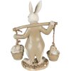 Clayre & Eef 6PR3872 Decoración Conejo 12x6x17 cm Beige - Marrón