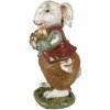 Clayre & Eef 6PR3875 Decoración Conejo 9x12x22 cm Beige - Rojo