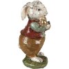 Clayre & Eef 6PR3875 Decoración Conejo 9x12x22 cm Beige - Rojo