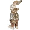 Clayre & Eef 6PR3881 Decoración Conejo 6x7x14 cm Beige - Dorado