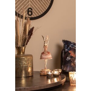 Clayre & Eef 6PR3884 Decoración Conejo 11x11x35 cm Rosa - Beige