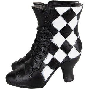 Clayre & Eef 6PR3890 Decoración Zapatillas 15x12x15 cm Negro - Blanco