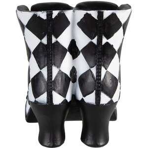 Clayre & Eef 6PR3890 Decoración Zapatillas 15x12x15 cm Negro - Blanco