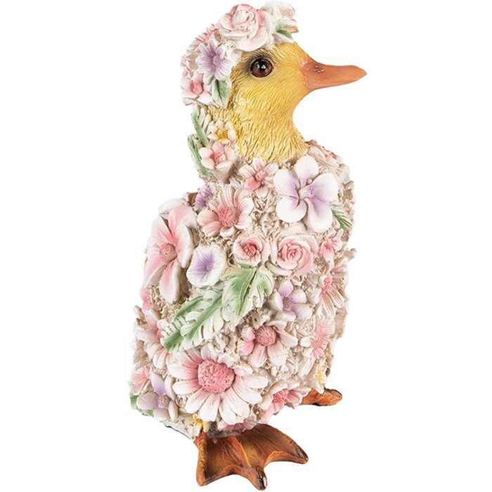Clayre & Eef 6PR4875 Decoración Pato 10x11x18 cm Rosa