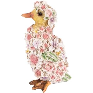 Clayre & Eef 6PR4875 Decoración Pato 10x11x18 cm Rosa