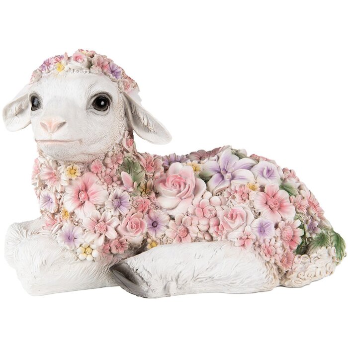 Clayre & Eef 6PR4879 Decoración Oveja 25x13x16 cm Rosa