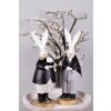 Clayre & Eef 6PR4890 Decoración Conejo 13x11x34 - 13x11x34 cm Negro - Gris