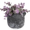 Clayre & Eef 6TE0469M Maceta 13x11x9 cm Gris Redonda