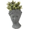 Clayre & Eef 6TE0472 Maceta Mujer 18x17x25 cm Gris