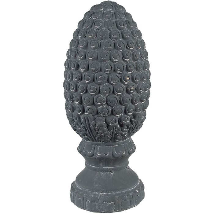 Clayre & Eef 6TE0473M Decoración Piña Ø 13x31 cm Gris