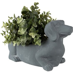 Clayre & Eef 6TE0479 Maceta Perro 30x12x16 cm Gris