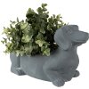 Clayre & Eef 6TE0479 Maceta Perro 30x12x16 cm Gris