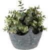 Clayre & Eef 6TE0481M Maceta Corona 18x17x12 cm Gris