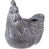 Clayre & Eef 6TE0488 Maceta Pollo Gris 29x17x23 cm Estilo Campestre