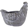 Clayre & Eef 6TE0488 Maceta Pollo Gris 29x17x23 cm Estilo Campestre