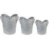 Clayre & Eef 6Y4873 Jardinera (Juego de 3) Ø 25x28 - Ø 21x24 - Ø 17x20 cm Gris