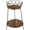 Clayre & Eef 6Y4986 Jardinera Ø 21x32 cm Dorada - Marrón