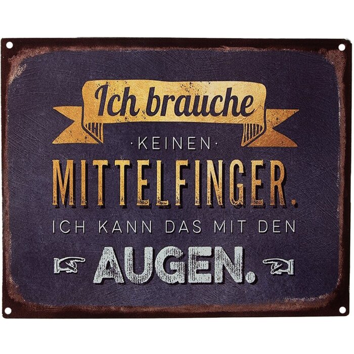 Clayre & Eef 6Y5157 Señal de texto 25x1x20 cm Gris