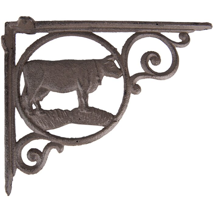 Clayre & Eef 6Y5292 Rejilla Decorativa 3x24x17 cm Marrón Estante Ángulo
