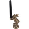 Clayre & Eef 6Y5322 Candelero Conejo 10x7x16 cm Color Oro