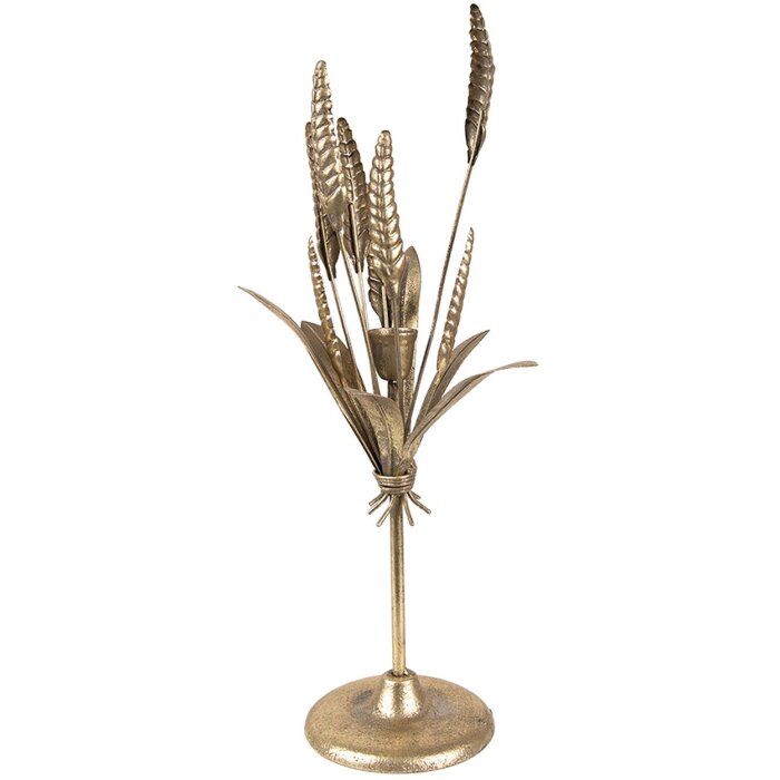 Clayre & Eef 6Y5323 Portavelas 16x16x45 cm Color Dorado