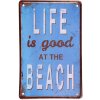 Clayre & Eef 6Y5346 Señal de texto 20x1x30 cm Azul - Blanco