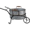 Clayre & Eef 6Y5415 Jardinera Carretilla 54x31x31 cm Gris