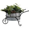 Clayre & Eef 6Y5415 Jardinera Carretilla 54x31x31 cm Gris