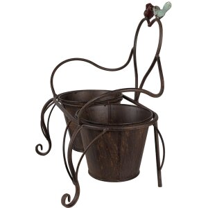Clayre & Eef 6Y5436 Jardinera 39x18x39 cm Marrón
