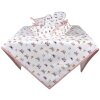 Clayre & Eef BPD01 Mantel Cuadrado 100x100 cm Beige - Rosa