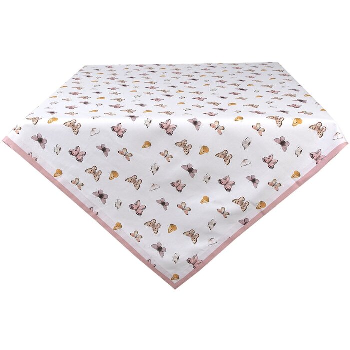 Clayre & Eef BPD15 Mantel Cuadrado 150x150 cm Beige - Rosa
