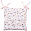 Clayre & Eef BPD29 Cojín para silla con espuma 40x40x4 cm Beige - Rosa