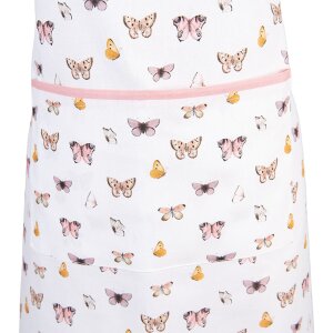 Clayre & Eef BPD41 Delantal 70x85 cm Beige - Rosa