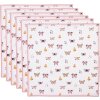 Clayre & Eef BPD43 Servilletas 40x40 cm Beige Rosa Lote de 6