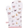 Clayre & Eef BPD44 Guante de horno 18x30 cm Beige - Rosa