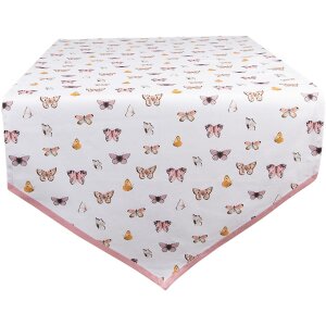 Clayre & Eef BPD65 Traves de Mesa 50x160 cm Beige - Rosa
