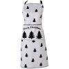 Clayre & Eef BWX41W Delantal 70x85 cm Blanco - Negro